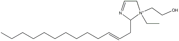 1-Ethyl-1-(2-hydroxyethyl)-2-(2-tridecenyl)-3-imidazoline-1-ium Struktur