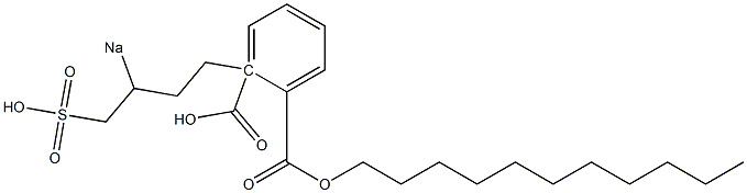 Phthalic acid 1-undecyl 2-(3-sodiosulfobutyl) ester Structure