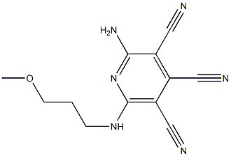 2-Amino-6-(3-methoxypropylamino)-3,4,5-pyridinetricarbonitrile Structure