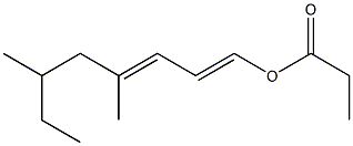 Propionic acid 4,6-dimethyl-1,3-octadienyl ester Struktur