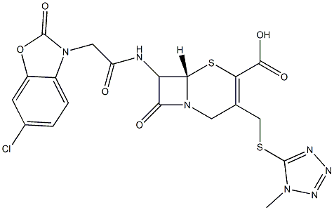 7-[[[(6-Chloro-2,3-dihydro-2-oxobenzoxazol)-3-yl]acetyl]amino]-3-[[(1-methyl-1H-tetrazol-5-yl)thio]methyl]cepham-3-ene-4-carboxylic acid