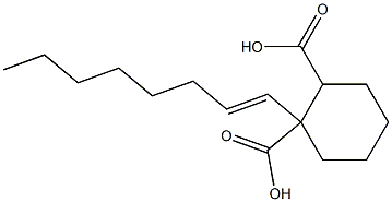 Cyclohexane-1,2-dicarboxylic acid hydrogen 1-(1-octenyl) ester Structure