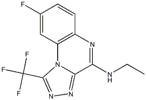 4-Ethylamino-1-trifluoromethyl-8-fluoro[1,2,4]triazolo[4,3-a]quinoxaline 结构式