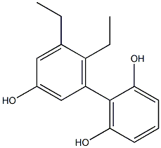 5',6'-Diethyl-1,1'-biphenyl-2,3',6-triol Structure