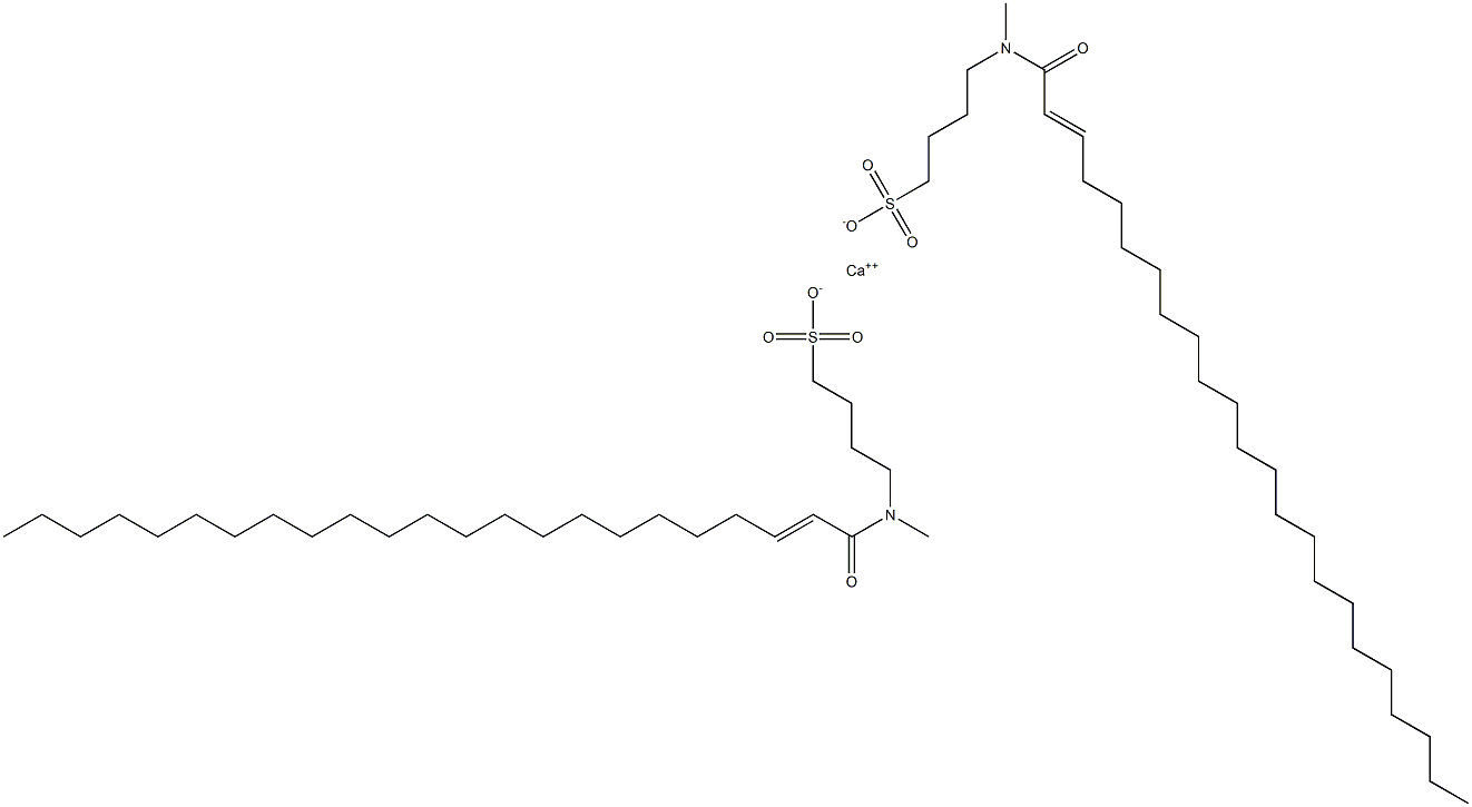 Bis[4-[N-(1-oxo-2-tricosen-1-yl)-N-methylamino]-1-butanesulfonic acid]calcium salt Structure