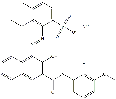 4-Chloro-3-ethyl-2-[[3-[[(2-chloro-3-methoxyphenyl)amino]carbonyl]-2-hydroxy-1-naphtyl]azo]benzenesulfonic acid sodium salt