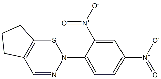 2-(2,4-Dinitrophenyl)-2,5,6,7-tetrahydrocyclopenta[e]-1,2,3-thiadiazine,,结构式