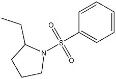 1-(Phenylsulfonyl)-2-ethylpyrrolidine,,结构式