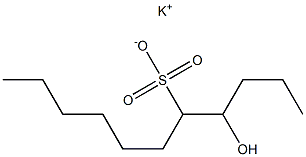 4-Hydroxyundecane-5-sulfonic acid potassium salt,,结构式