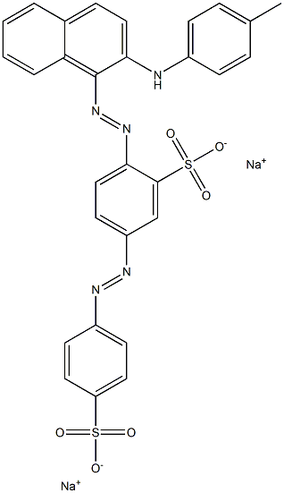 4-[[2-[(4-Methylphenyl)amino]-1-naphthalenyl]azo]azobenzene-3,4'-disulfonic acid disodium salt Struktur