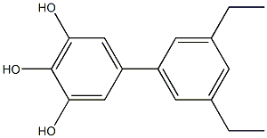 5-(3,5-Diethylphenyl)benzene-1,2,3-triol Structure