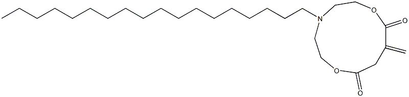 10-Methylene-5-octadecyl-5-aza-2,8-dioxacycloundecane-1,9-dione Struktur