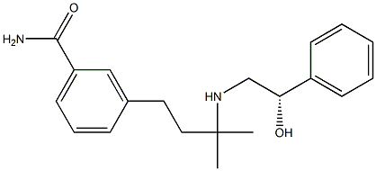 3-[3-[[(S)-2-Phenyl-2-hydroxyethyl]amino]-3-methylbutyl]benzamide Struktur