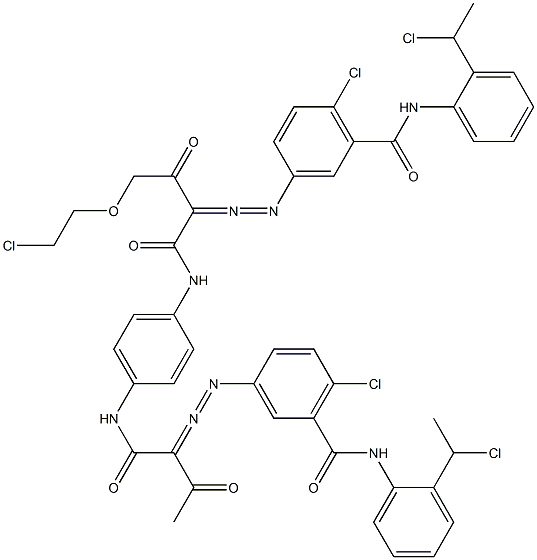 3,3'-[2-[(2-Chloroethyl)oxy]-1,4-phenylenebis[iminocarbonyl(acetylmethylene)azo]]bis[N-[2-(1-chloroethyl)phenyl]-6-chlorobenzamide]