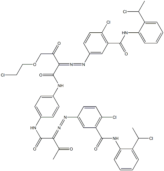  3,3'-[2-[(2-Chloroethyl)oxy]-1,4-phenylenebis[iminocarbonyl(acetylmethylene)azo]]bis[N-[2-(1-chloroethyl)phenyl]-6-chlorobenzamide]