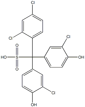 (2,4-Dichlorophenyl)bis(3-chloro-4-hydroxyphenyl)methanesulfonic acid Structure