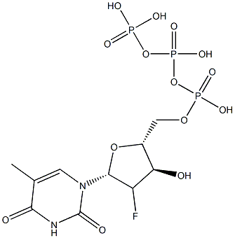 2'-Fluorothymidine 5'-triphosphoric acid 结构式