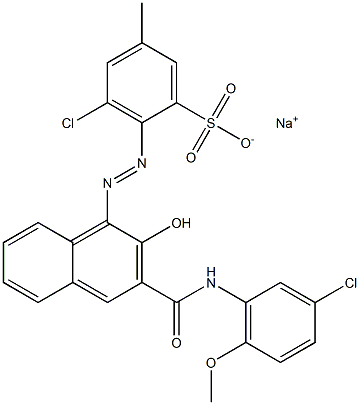  3-Chloro-5-methyl-2-[[3-[[(3-chloro-6-methoxyphenyl)amino]carbonyl]-2-hydroxy-1-naphtyl]azo]benzenesulfonic acid sodium salt