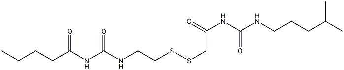 1-Pentanoyl-3-[2-[[(3-isohexylureido)carbonylmethyl]dithio]ethyl]urea|