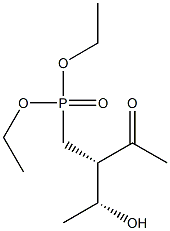 [(2S,3R)-2-Acetyl-3-hydroxybutyl]phosphonic acid diethyl ester Struktur