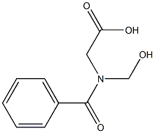 [Benzoyl(hydroxymethyl)amino]acetic acid,,结构式