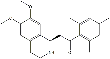 (1R)-6,7-Dimethoxy-1,2,3,4-tetrahydro-1-[(2,4,6-trimethylphenylcarbonyl)methyl]isoquinoline Structure