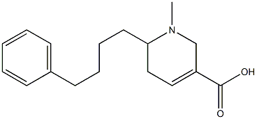 1,2,5,6-テトラヒドロ-1-メチル-6-(4-フェニルブチル)ピリジン-3-カルボン酸 化学構造式