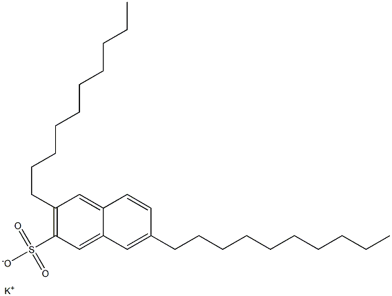 3,7-Didecyl-2-naphthalenesulfonic acid potassium salt Structure