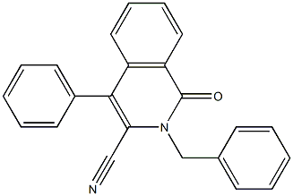 2-Benzyl-4-(phenyl)-3-cyanoisoquinolin-1(2H)-one,,结构式