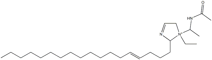 1-[1-(Acetylamino)ethyl]-1-ethyl-2-(4-octadecenyl)-3-imidazoline-1-ium 结构式