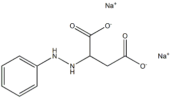 2-(2-フェニルヒドラジノ)こはく酸二ナトリウム 化学構造式