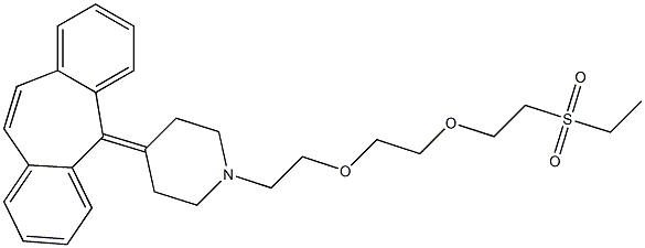 5-[1-[2-[2-[2-(エチルスルホニル)エトキシ]エトキシ]エチル]ピペリジン-4-イリデン]-5H-ジベンゾ[a,d]シクロヘプテン 化学構造式