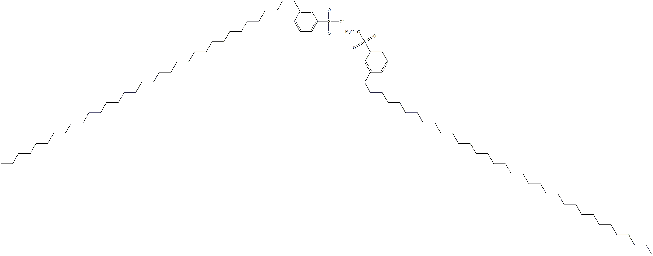 Bis[3-(tetratriacontan-1-yl)benzenesulfonic acid]magnesium salt Structure