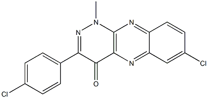 3-(4-Chlorophenyl)-7-chloro-1-methylpyridazino[3,4-b]quinoxalin-4(1H)-one 结构式