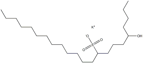 5-Hydroxydocosane-9-sulfonic acid potassium salt 结构式