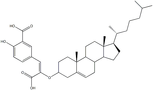 (E)-2-[(Cholest-5-en-3-yl)oxy]-3-(3-carboxy-4-hydroxyphenyl)propenoic acid
