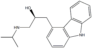 4-[(2S)-2-Hydroxy-3-(isopropylamino)propyl]-9H-carbazole 结构式