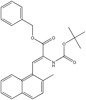 2-[(tert-Butoxy)carbonylamino]-3-[2-methylnaphthalen-1-yl]acrylic acid benzyl ester Structure