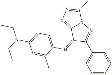 (7Z)-7-[[2-Methyl-4-(diethylamino)phenyl]imino]-3-methyl-6-phenyl-7H-pyrazolo[5,1-c]-1,2,4-triazole,,结构式