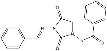 N-(3-(Benzylideneamino)-2,4-dioxoimidazolidin-1-yl)benzamide Structure