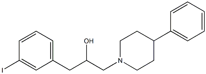 1-(3-Iodophenyl)-3-(4-phenyl-1-piperidinyl)-2-propanol,,结构式