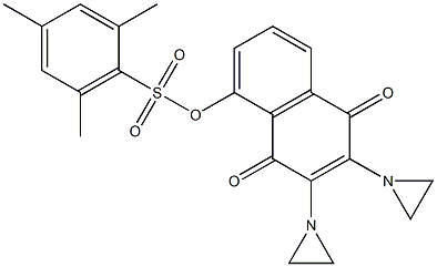 2,3-Bis(1-aziridinyl)-5-(2,4,6-trimethylphenylsulfonyloxy)-1,4-naphthoquinone,,结构式