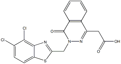 3-[(4,5-Dichloro-2-benzothiazolyl)methyl]-3,4-dihydro-4-oxophthalazine-1-acetic acid Structure
