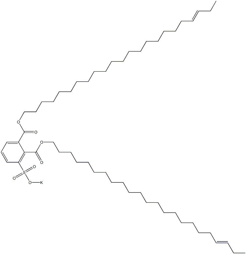 3-(Potassiosulfo)phthalic acid di(20-tricosenyl) ester,,结构式