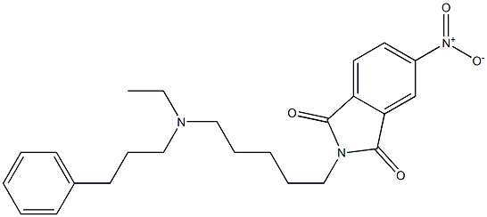 N-[5-[Ethyl[3-(phenyl)propyl]amino]pentyl]-5-nitrophthalimide,,结构式