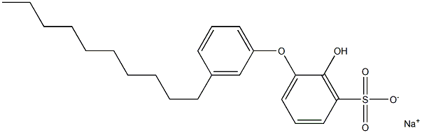 2-Hydroxy-3'-decyl[oxybisbenzene]-3-sulfonic acid sodium salt 结构式