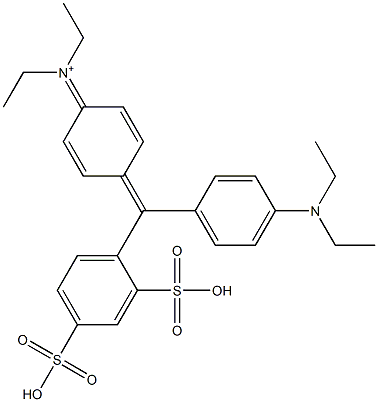 N-[4-[[4-(Diethylamino)phenyl](2,4-disulfophenyl)methylene]-2,5-cyclohexadien-1-ylidene]-N-ethylethanaminium Structure