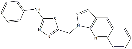 1-[[5-(Phenylamino)-1,3,4-thiadiazol-2-yl]methyl]-1H-pyrazolo[3,4-b]quinoline Structure
