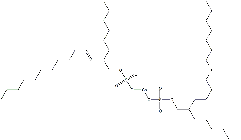 Bis(2-hexyl-3-tetradecenyloxysulfonyloxy)calcium Structure