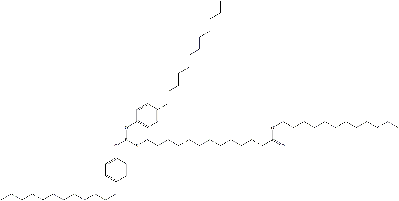 Thiophosphorous acid O,O-bis(4-dodecylphenyl)S-(13-dodecyloxy-13-oxotridecyl) ester